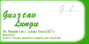gusztav lungu business card
